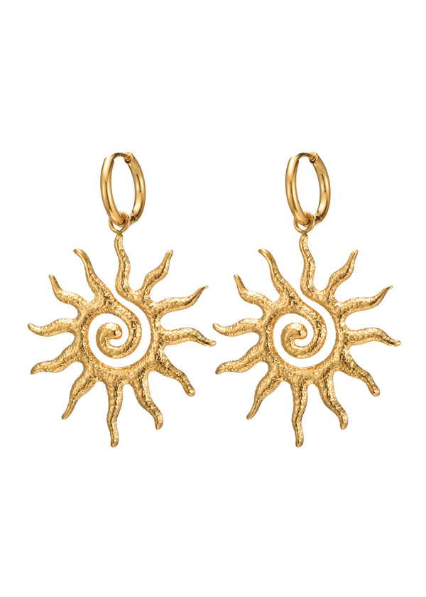 Soleil Sun Golden Earrings