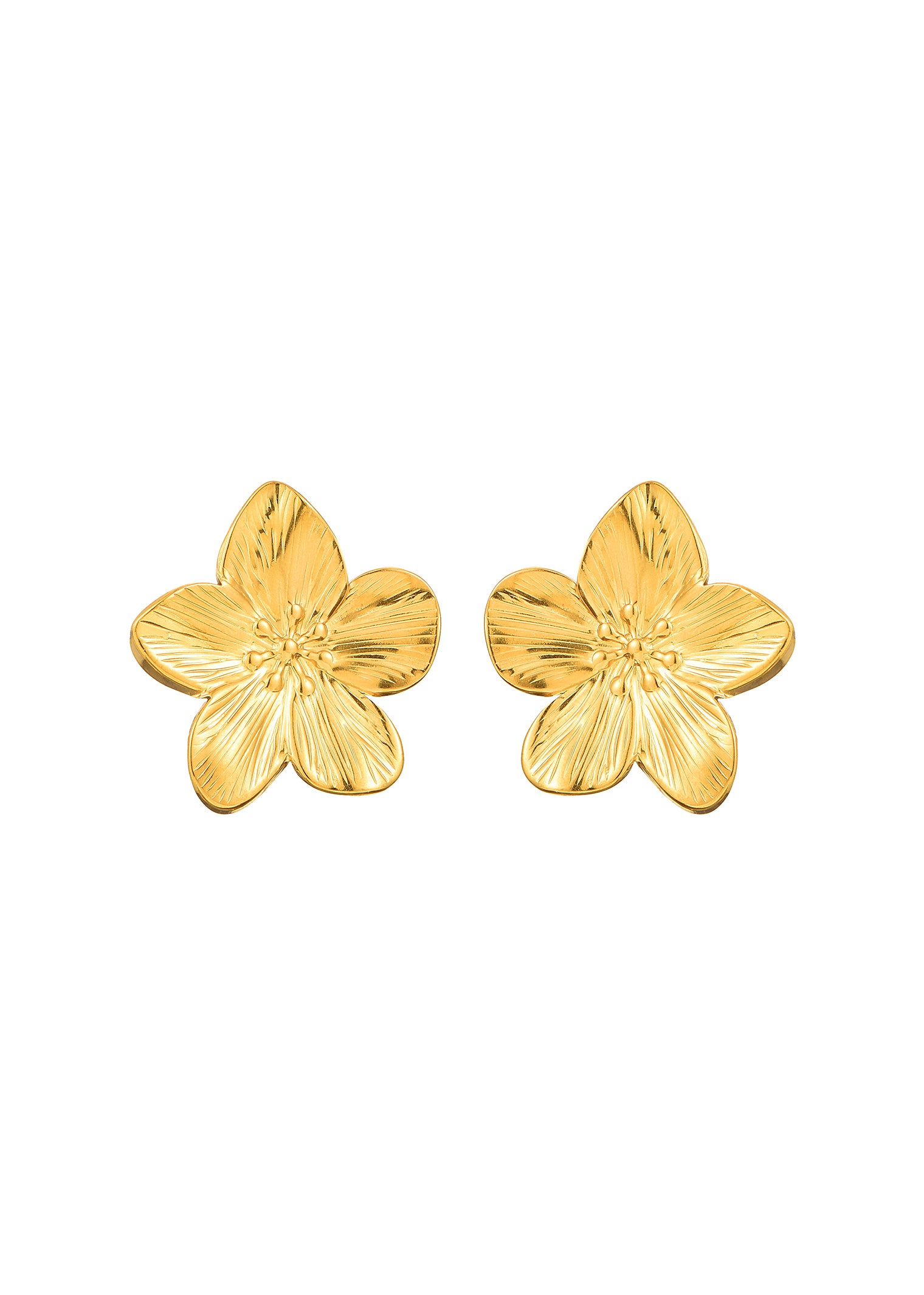 Jungle Flower Siesta Golden Earrings