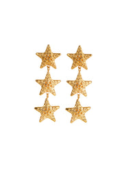 Myra Trio Star Golden Earrings