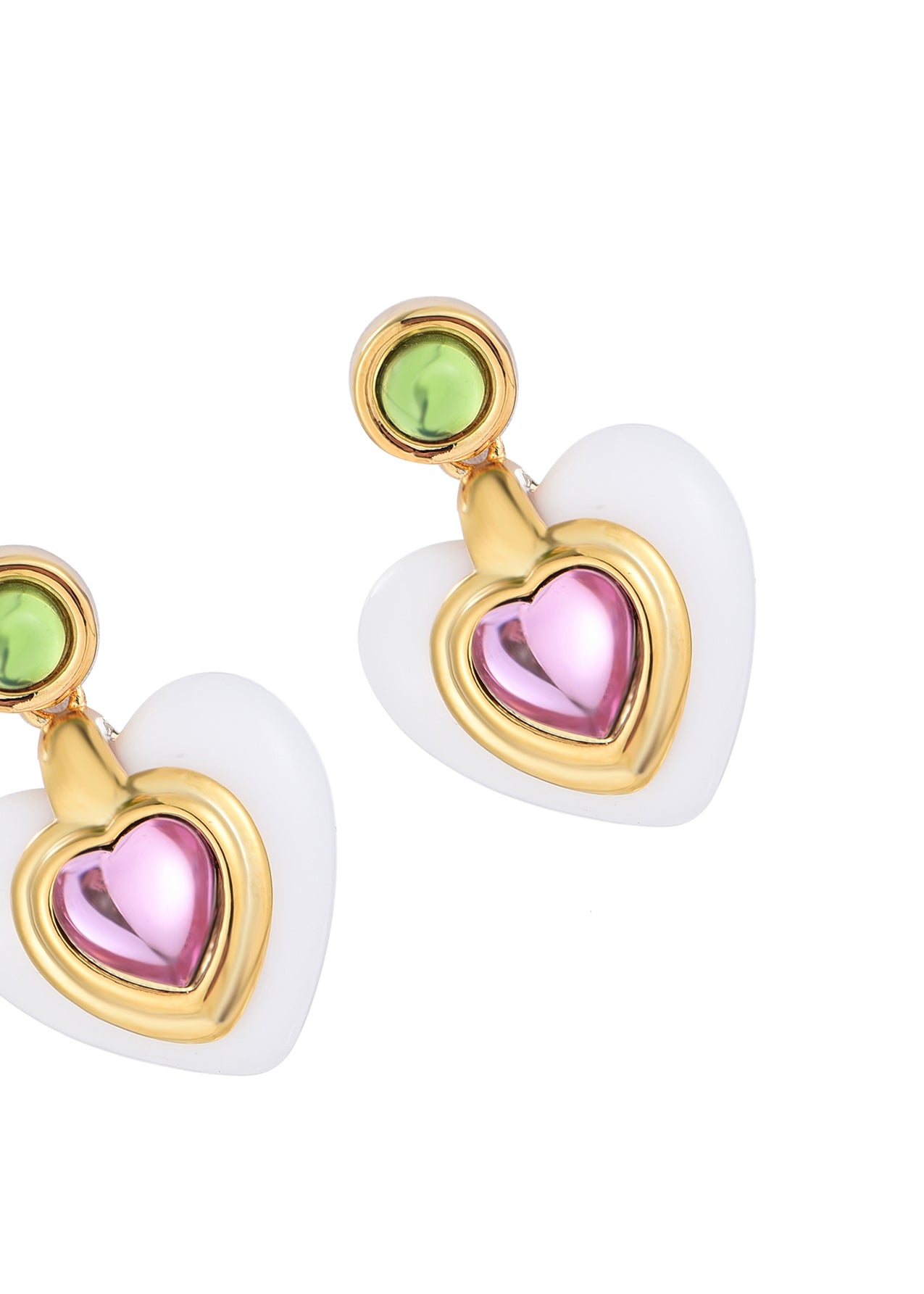 Roxy Pink Heart Earrings