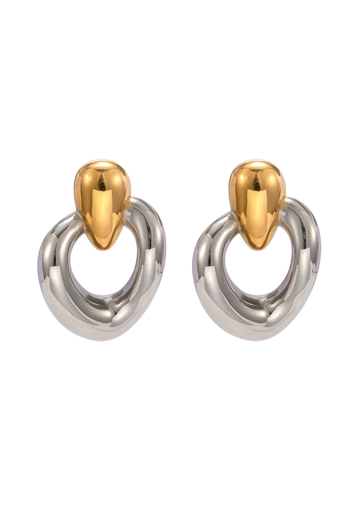 Pendientes Nat Silver Dorado