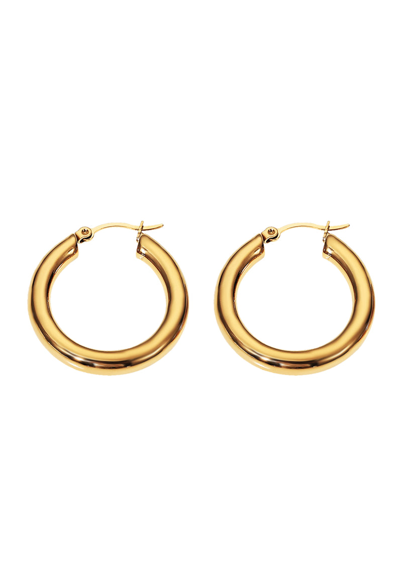 Karl Golden Hoop Earrings