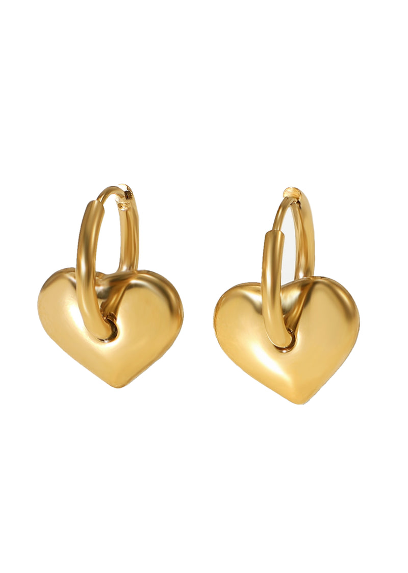 Maya Heart Golden Earrings