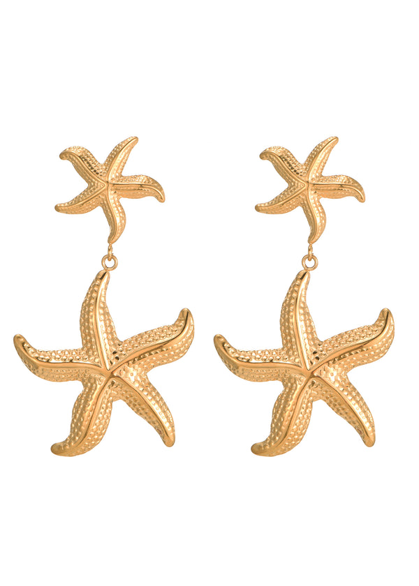 Natalia Starfish Golden Earrings