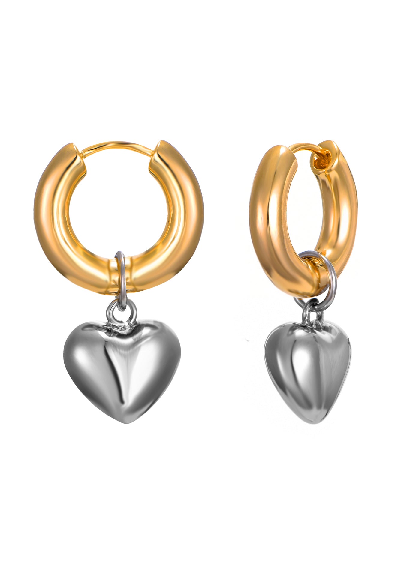 Pendientes Selena Silver Love Dorados