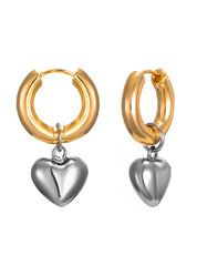 Selena Silver Love Golden Earrings