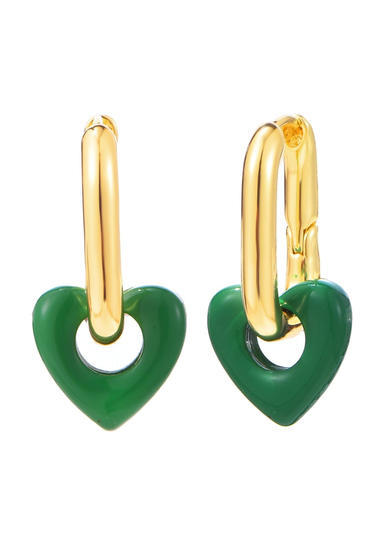 Pendientes Fred Green Corazón Dorado