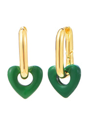 Pendientes Fred Green Corazón Dorado