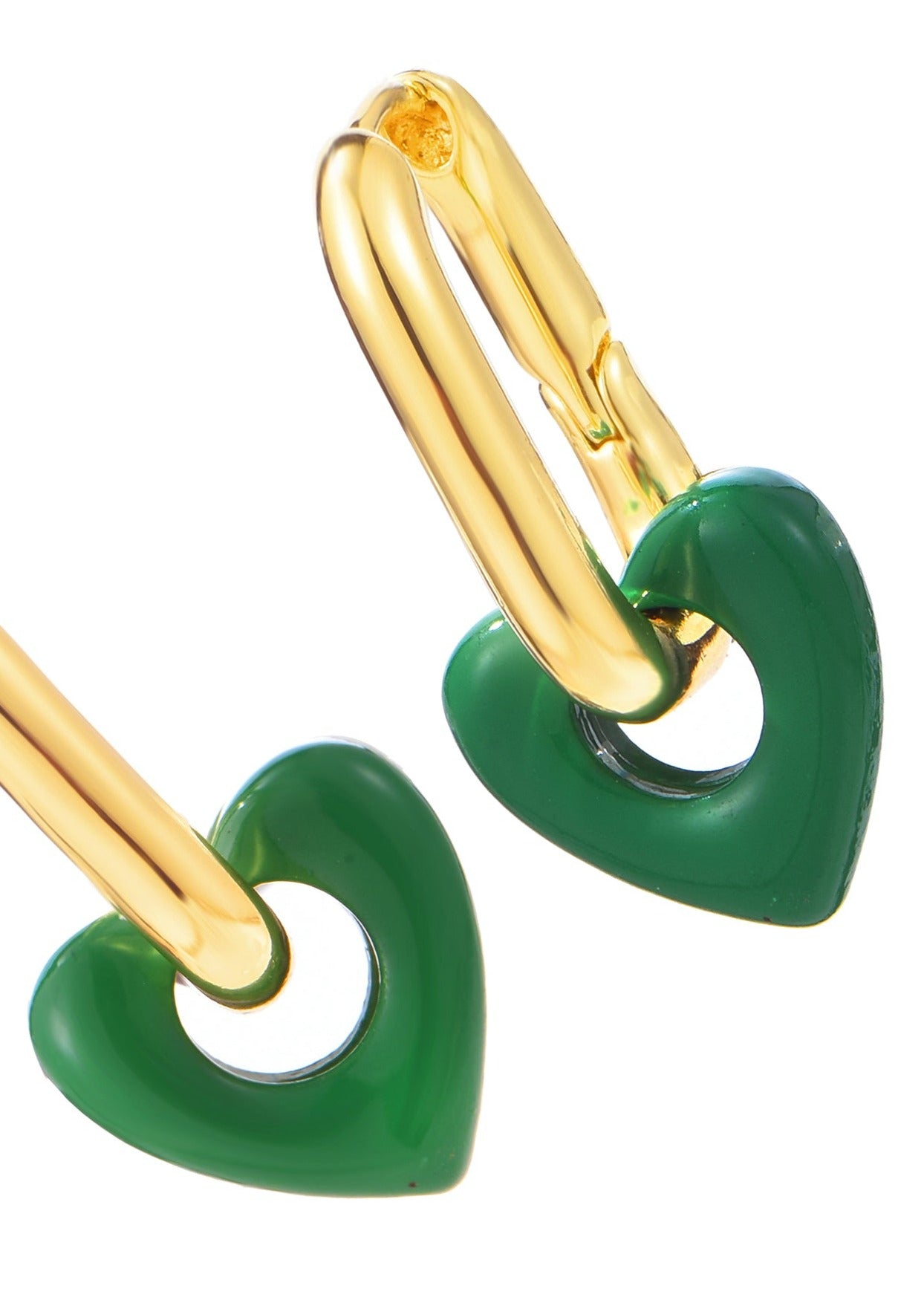 Pendientes Fred Green Corazón Dorado