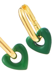 Pendientes Fred Green Corazón Dorado