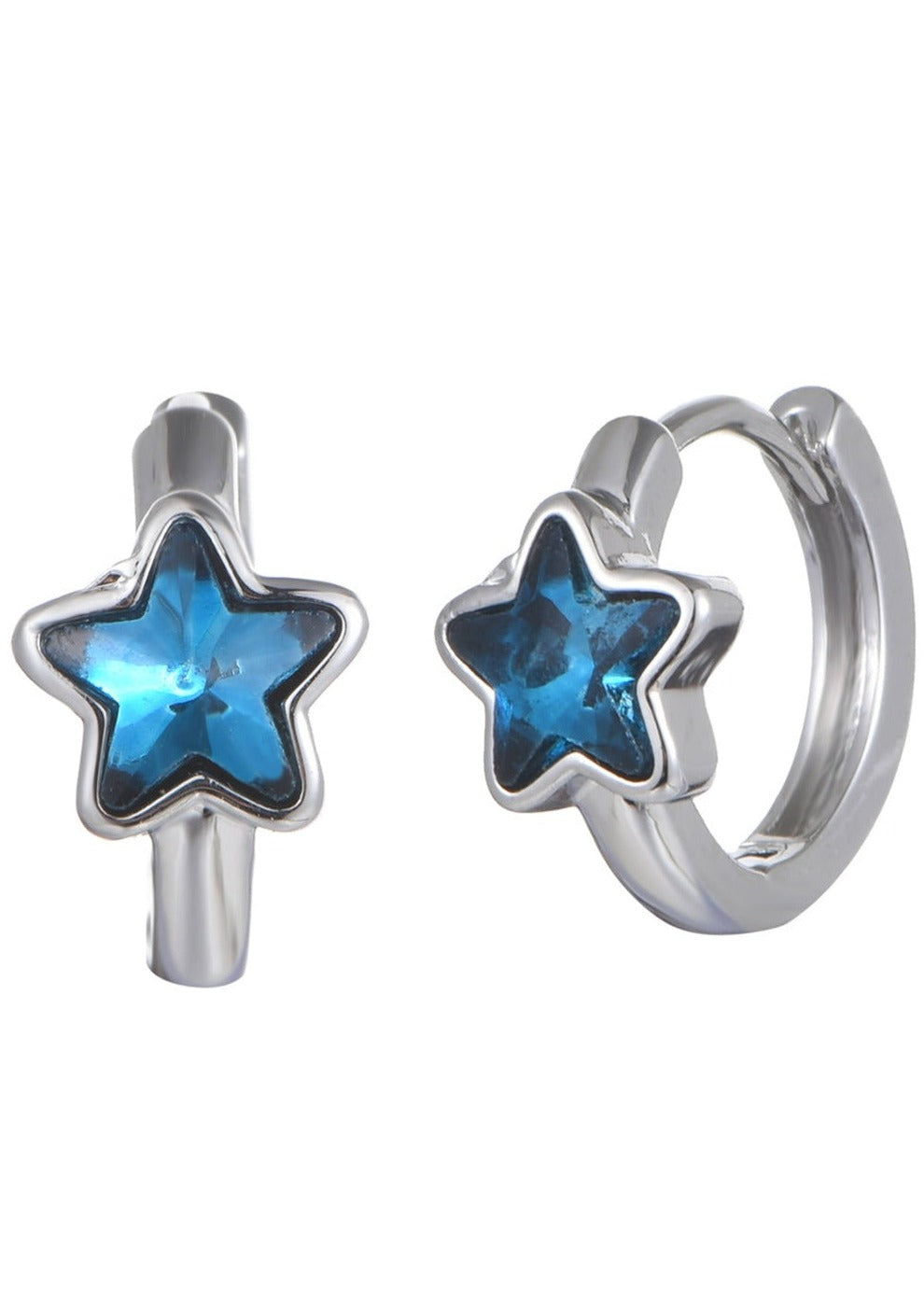 Pendientes Jacob Estrellas Azules Plata