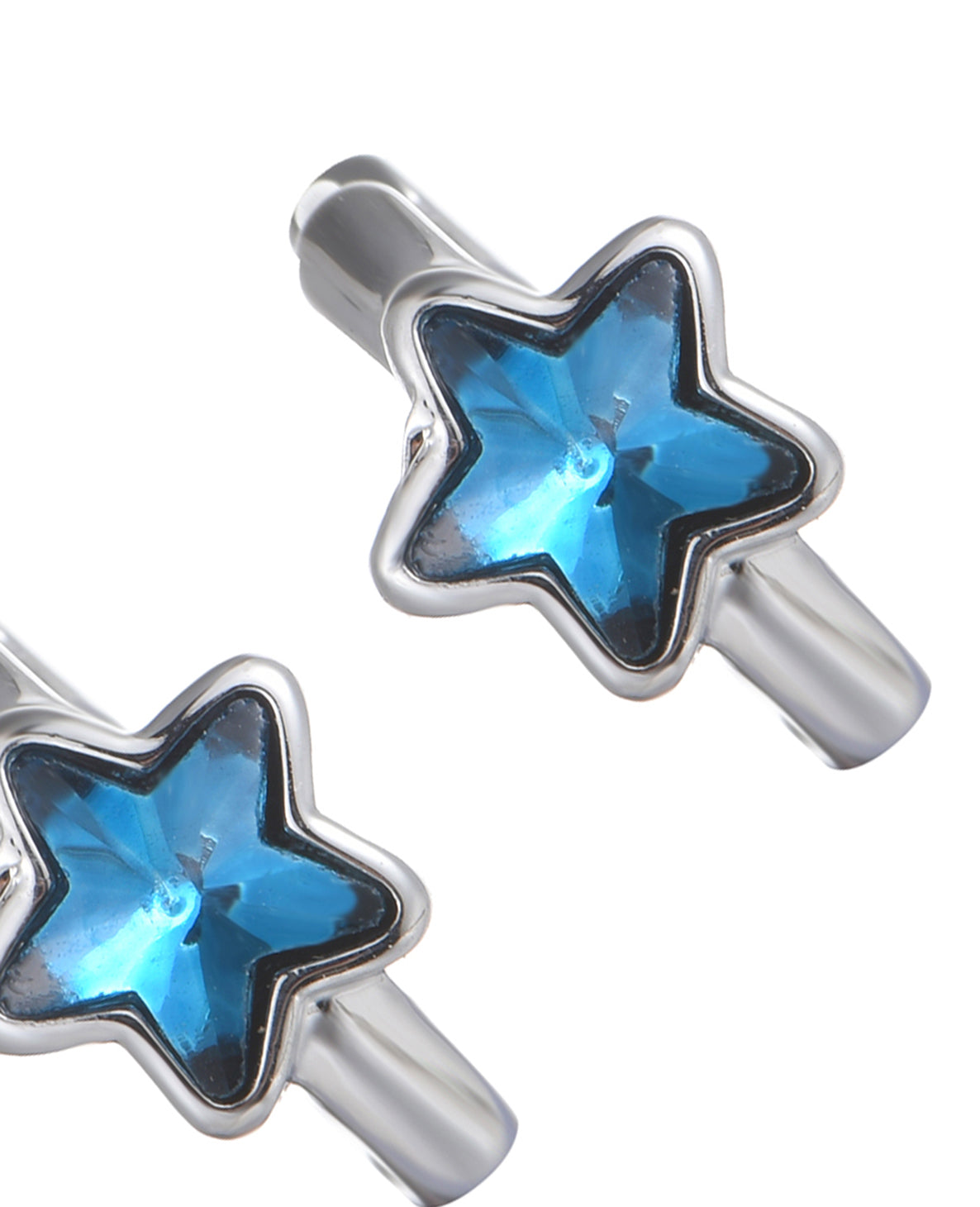 Jacob Blue Stars Silver Earrings