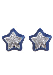 Pendientes Jacques Estrellas Azules Plata