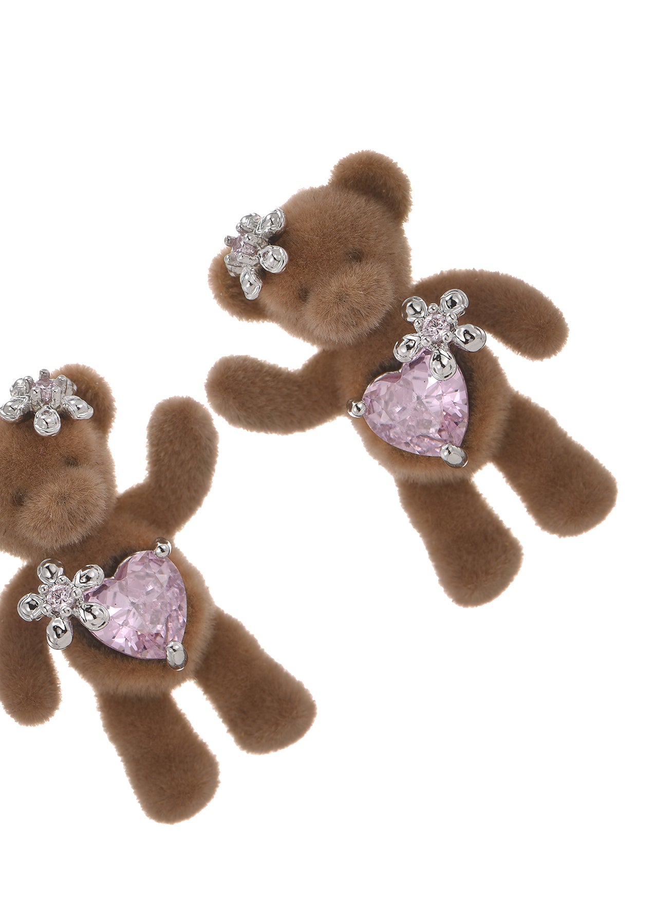 Hug Me Bear I Heart Earrings