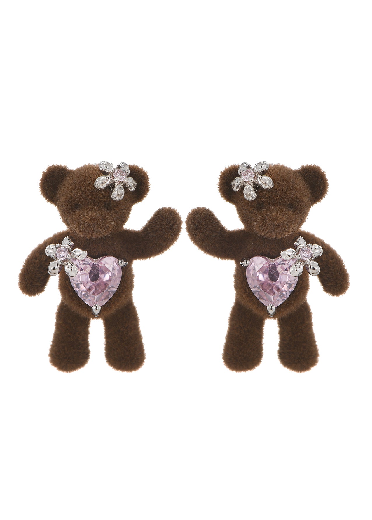 Hug Me Bear I Heart Earrings – Vintage Jewelry for Women