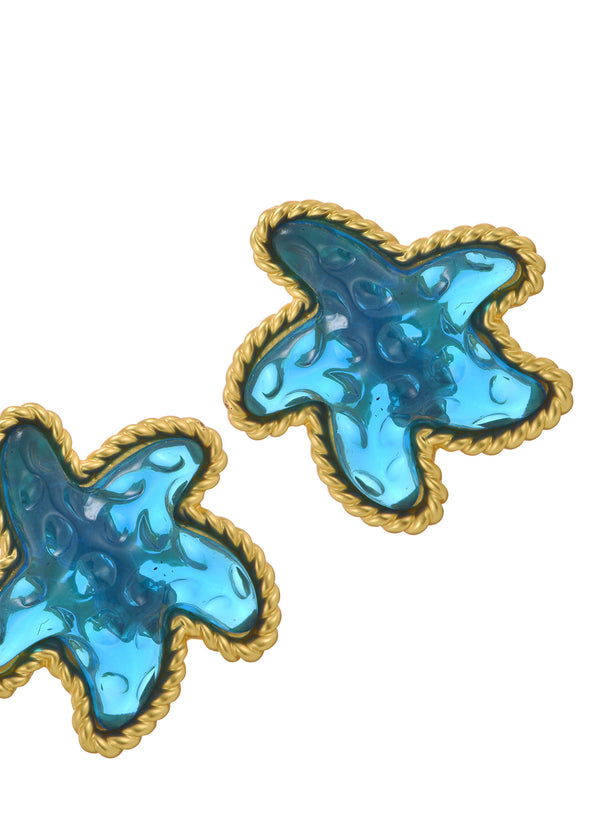 Miranda Blue Starfish Earrings