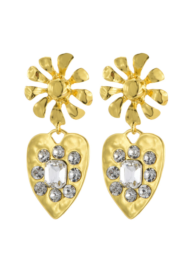 Yennifer Golden Heart Earrings