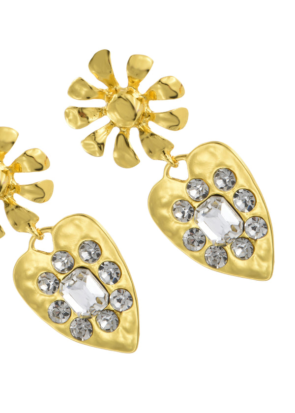 Yennifer Golden Heart Earrings