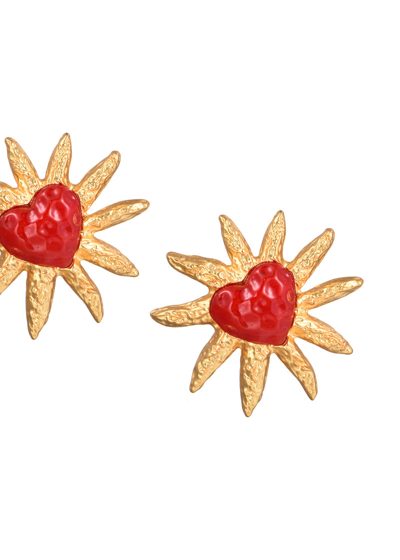 Soleil Sun Love Vintage Golden Earrings