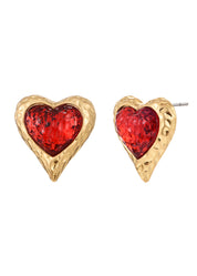 Adam Love In All Shape Red Earrings