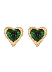 Adam Love In All Shape Green Earrings