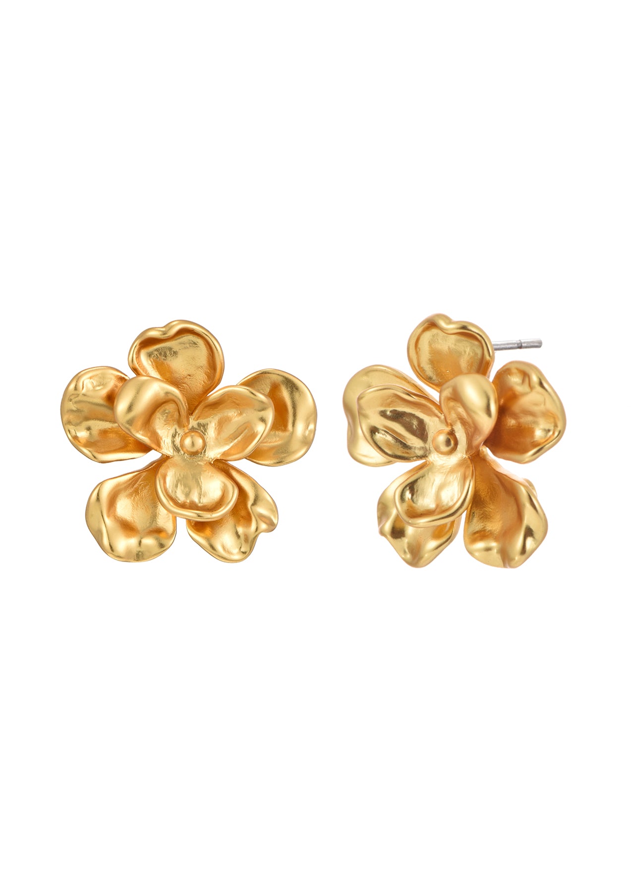 Printemps Golden Flower Earrings