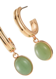 Jaded Jade Golden Earrings