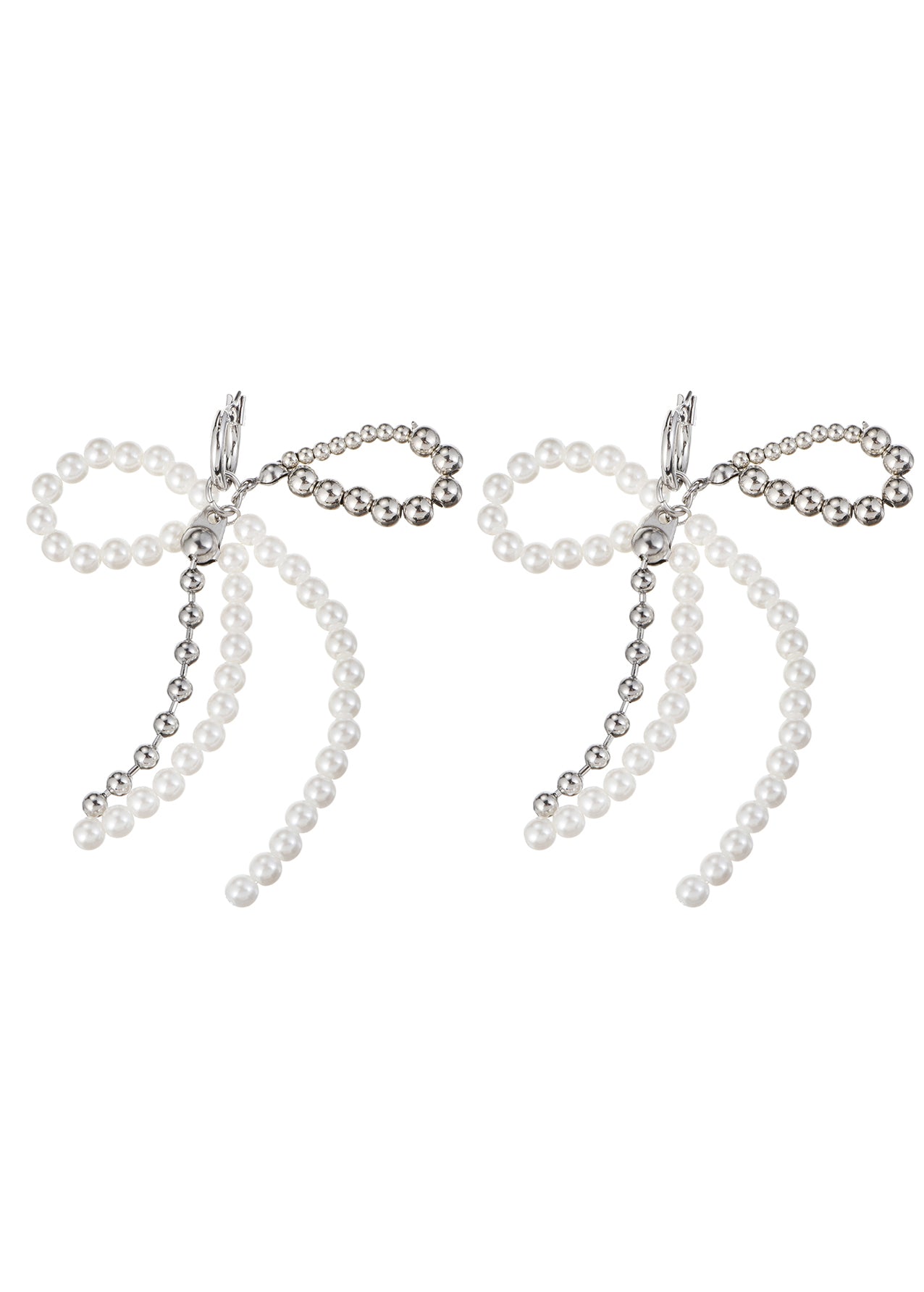 Annie Pearl Bow Shape Earrings