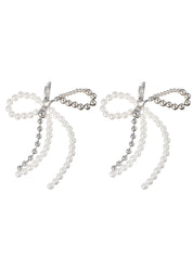 Annie Pearl Bow Shape Earrings