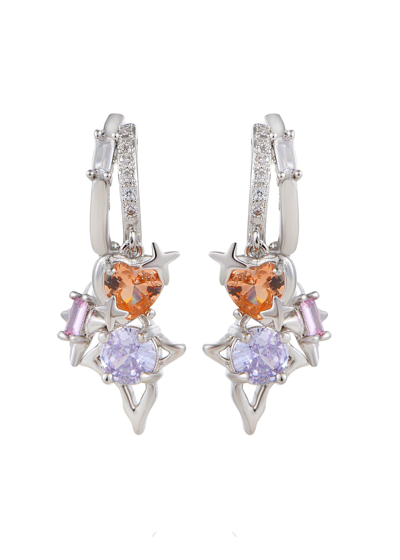 Heidi Space Stars Silver Earrings