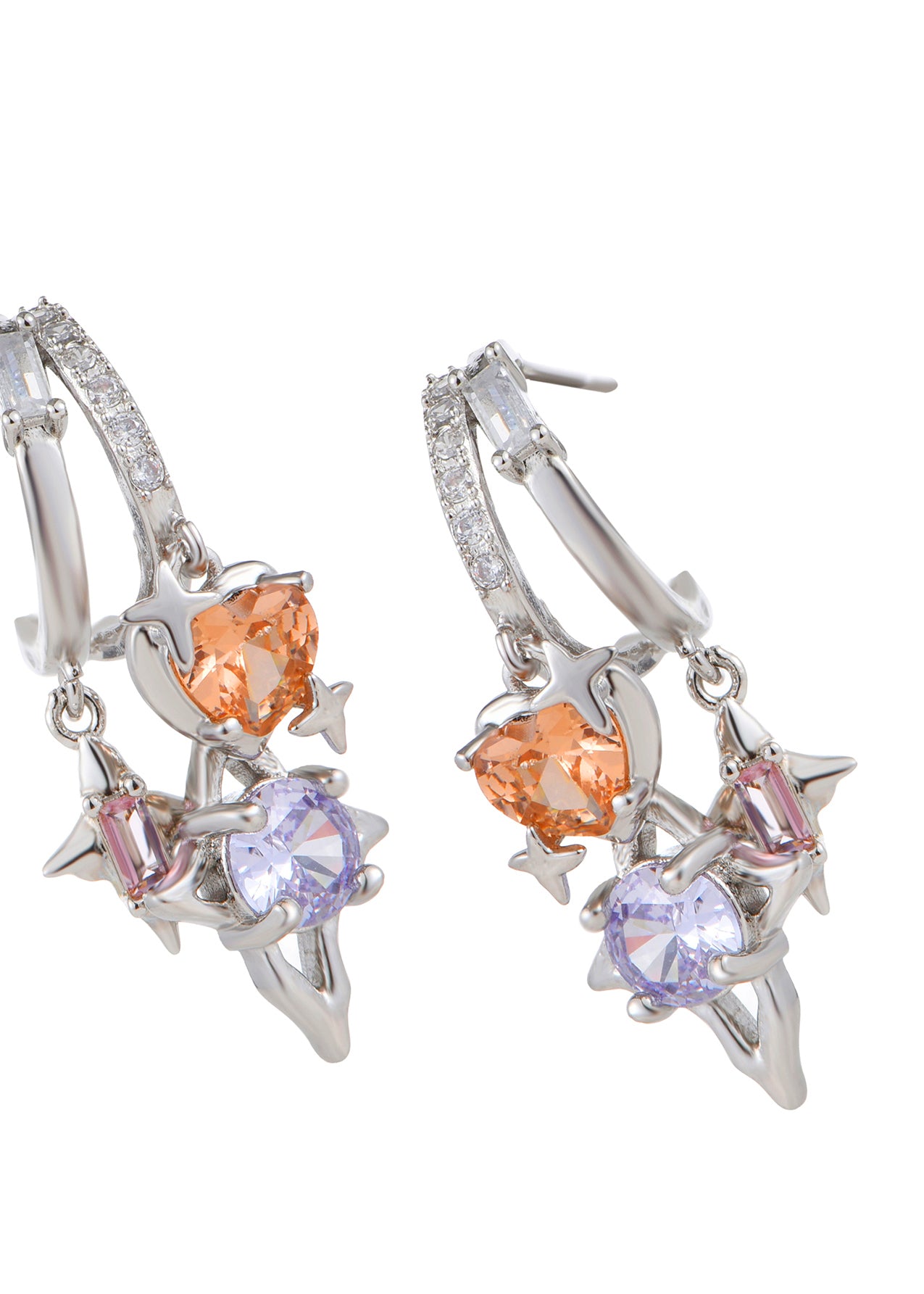 Heidi Space Stars Silver Earrings