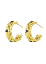 Mag Colorful Golden Earrings