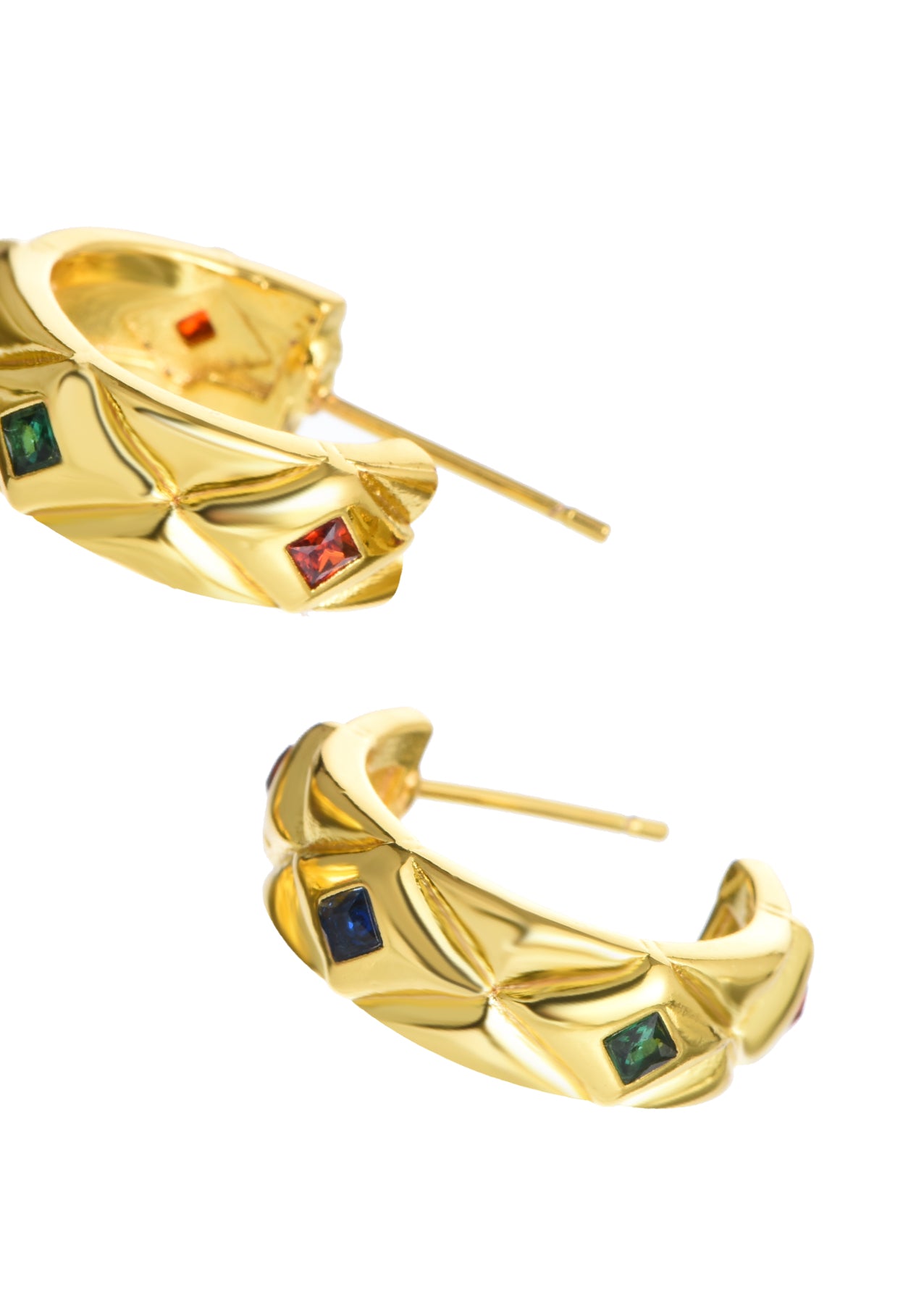 Mag Colorful Golden Earrings