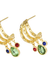 Maggie Colorful Golden Earrings