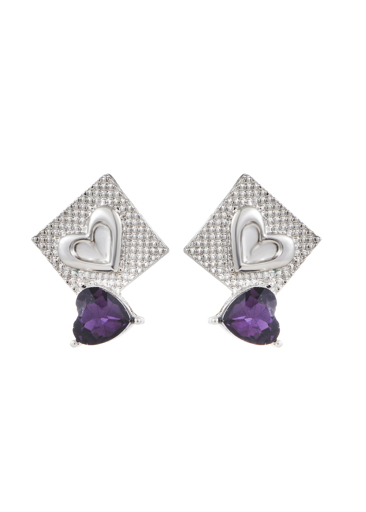 You Are My Pill Purple Silver Earrings