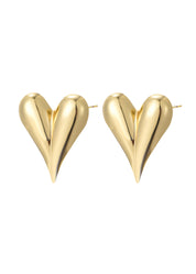 Maeve Melting Heart Golden Earrings