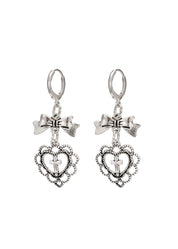 Aimee Bow Silver Earrings