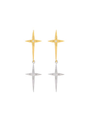 Northstar Golden Silver Earrings