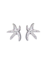 Coco Dancing Seastar Pink Silver Earrings