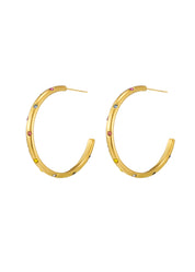 Maya Large Hoop Golden Earrings