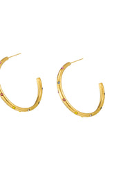 Maya Large Hoop Golden Earrings