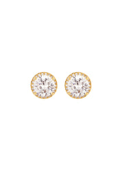 Simple One Glittering Earring Studs