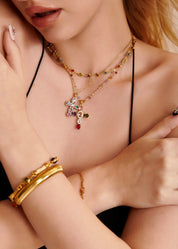 Michelle Collar Corazones de Colores Love Dorado