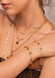 Henri Gothic Cross Golden Bracelet
