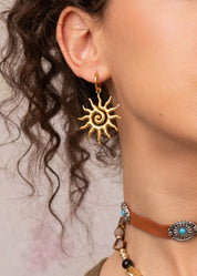 Soleil Sun Golden Earrings