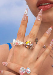 Vanna Butterfly Space Silver Ring