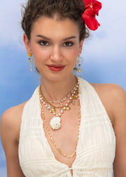 Sid Shell Sound of Ocean Golden Necklace