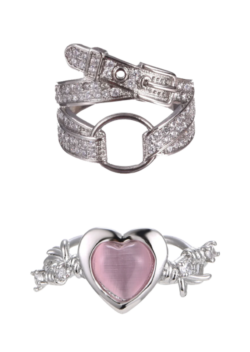 Bow & Cyberlove Ring Set