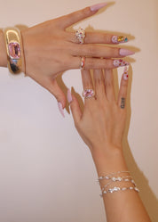 Laurent Pearl Silver Long Chain Necklace