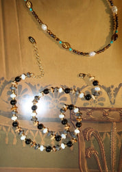 Flavia Beaded Black Neckalce